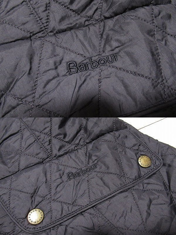 B0107:Barbour キルティングジャケット 中綿ジャケット ブルゾン ジャケット バブアー 黒 レディース ジャンパー:5_画像10