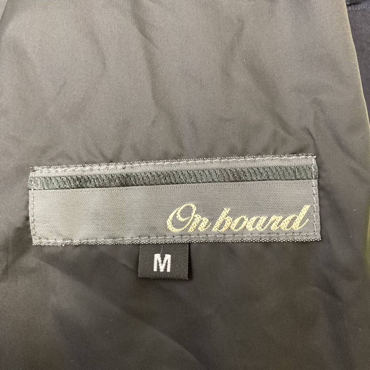 【On board】オンボード フルボタン ブルゾン ジャケット アウター コットン コート 上着 ネイビー カジュアル メンズ 紳士 M/1465UUの画像8