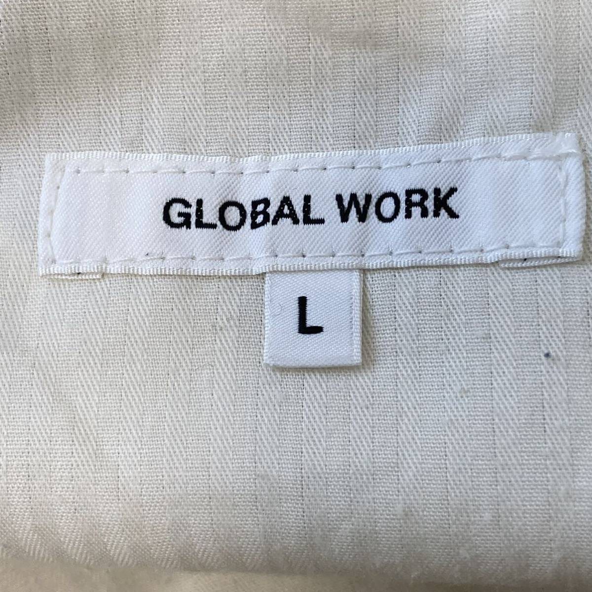 状態良好◎【GLOBAL WORK】グローバルワーク アンクル丈 タック スラックス パンツ カジュアル ボトムス ベージュ メンズ L/1735UU_画像8