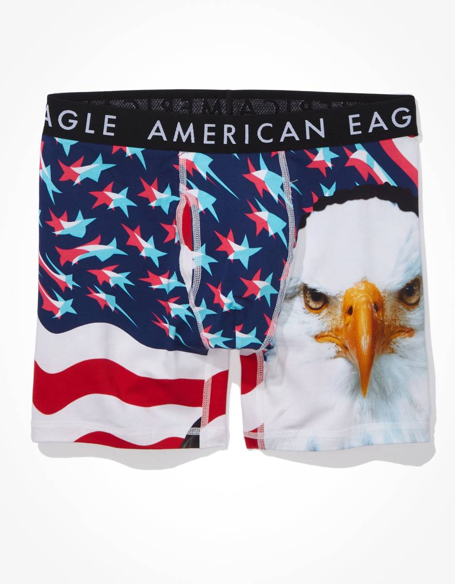 * ラスト２ * AE アメリカンイーグル ボクサーブリーフ トランクス AEO Bald Eagle 6" Classic Boxer Brief L / Red *_画像1