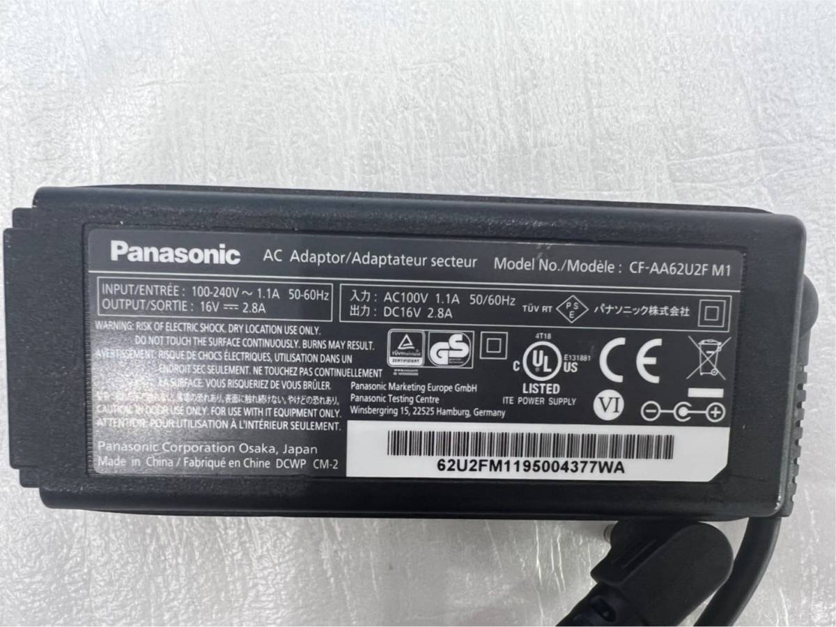 【Panasonic】　純正 ACアダプター CF-AA62U2F M1 Let’s note XZシリーズ 「クリックポスト185円」　在庫多数_画像3