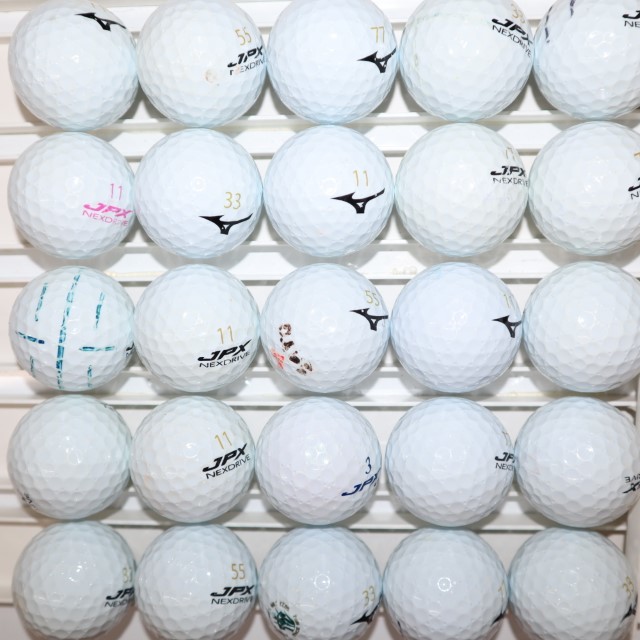 25個 ミズノ JPX/NEXDRIVE Bランク 白 中古 ロストボール ゴルフボール 送料無料の画像5