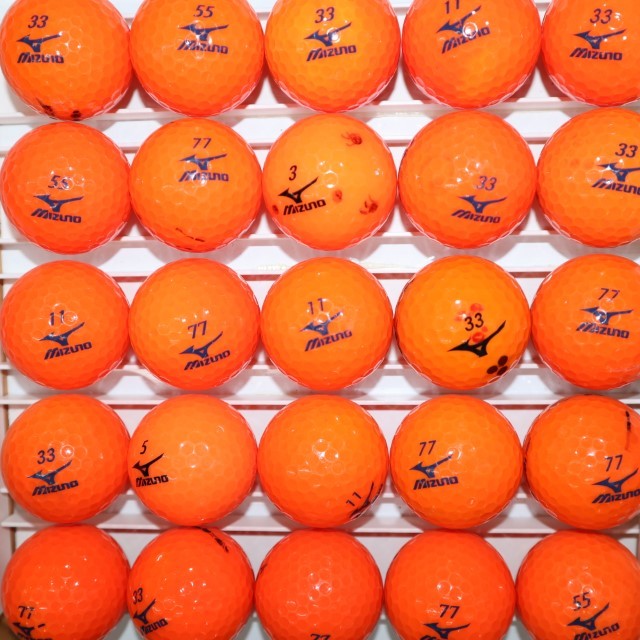 25個 ミズノ 混合 オレンジカラー Bランク ロストボール 中古 ゴルフボール 送料無料_画像2
