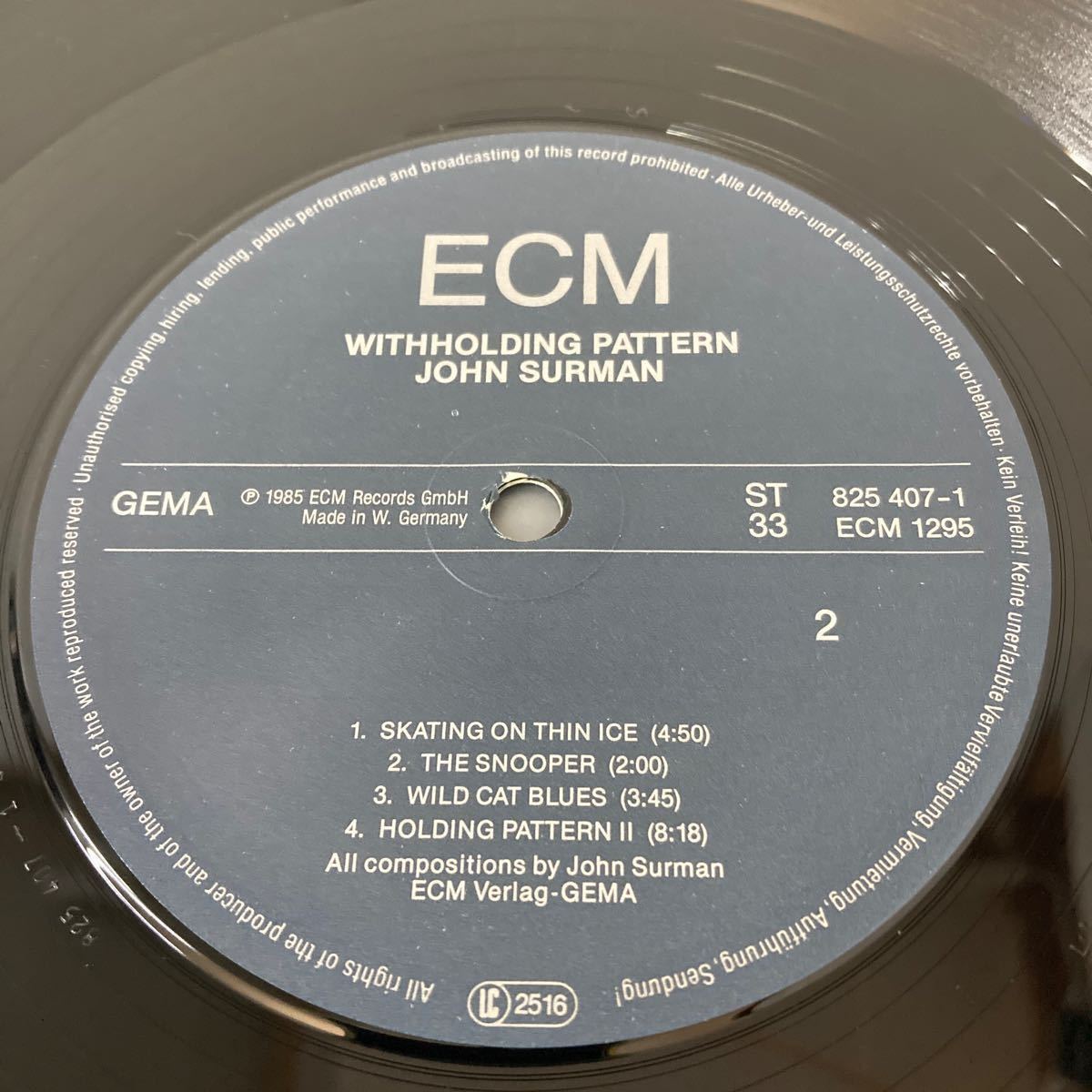 LPレコード John Surman Withholding Pattern ECM Records ECM 1295 洋楽　JAZZ ジャズ　ジョン・サーマン 当時物 YL1_画像10