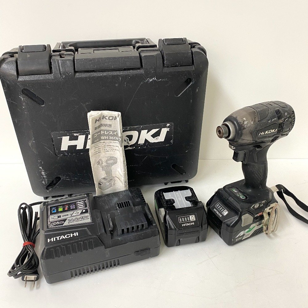 【送料無料】HiKOKI ハイコーキ マルチボルト 36V コードレスインパクトドライバ WH36DA(2XPB) 中古【Ae466902】_画像1