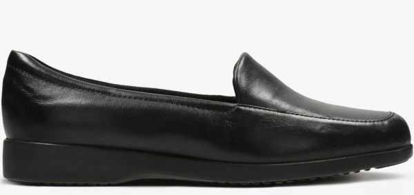  free shipping Clarks 25cm Mini maru Flat soft leather sneakers apron Loafer black pumps leather RRR106