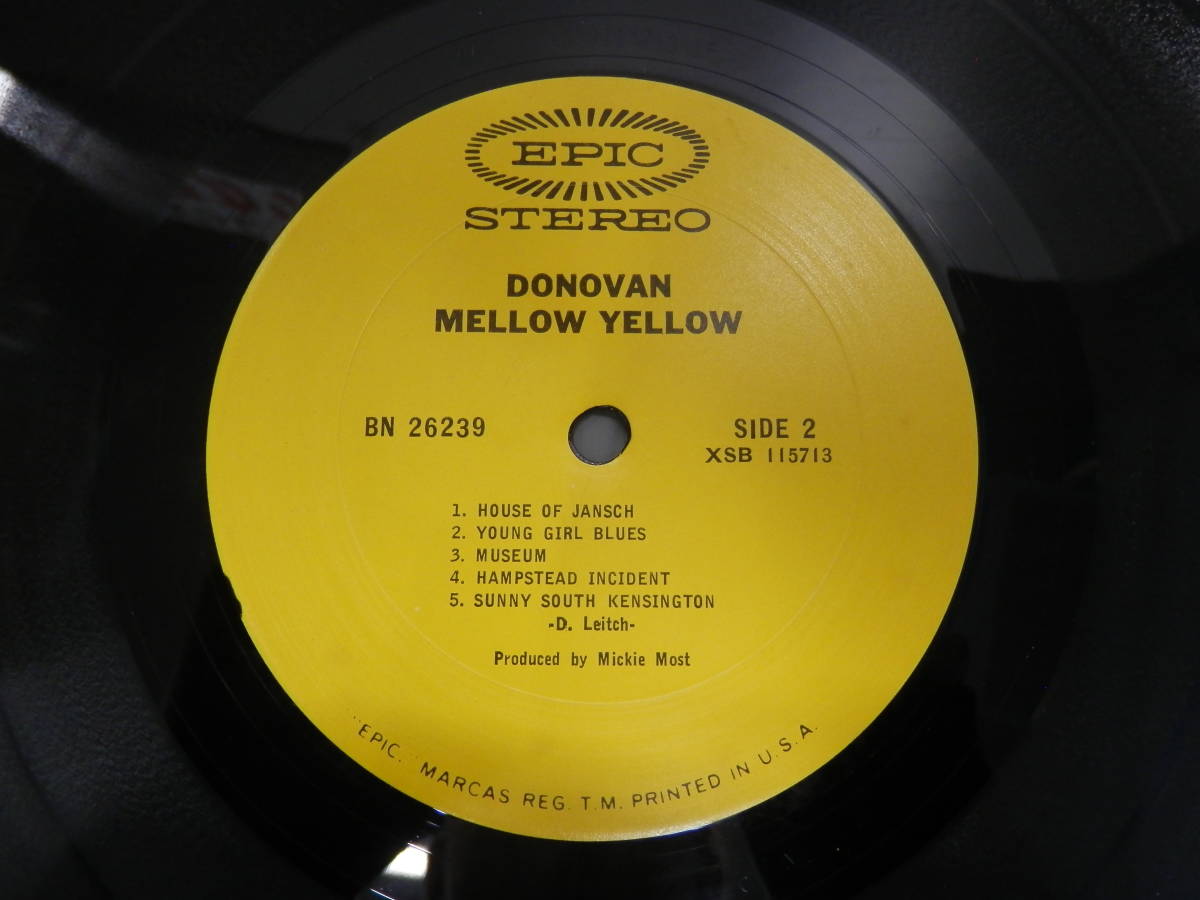 ○【中古品】DONOVAN MELLOW YELLOW LP盤 US盤の画像6