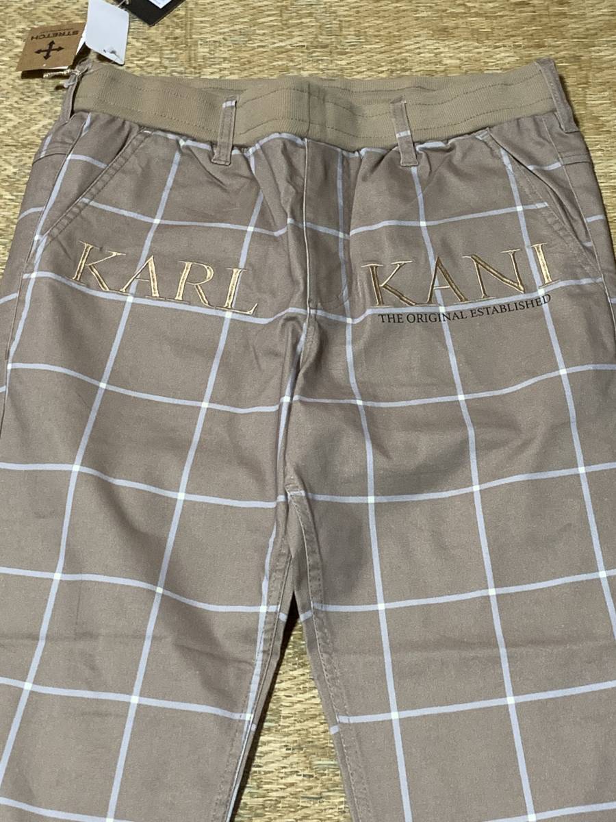 新品！Kar Kani GOLF ストレッチチェック柄イージーパンツ　34_画像2