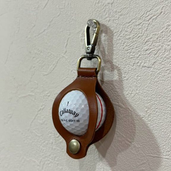  golf ball holder * round pouch * tea & marker case . set .* hand made * case * leather craft * competition commodity 