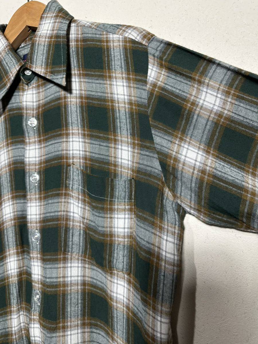 80's vintage arrow rayon long sleeve shirt ヴィンテージ アロー レーヨンシャツ 古着 チェック_画像4