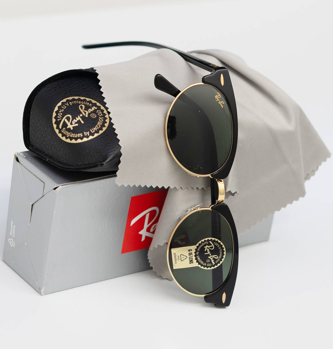  RayBan sunglasses free shipping tax included new goods RB3946 1301/31 Clubmaster oval 