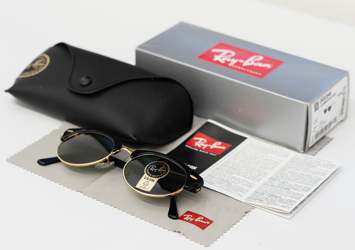 RayBan sunglasses free shipping tax included new goods RB3946 1301/31 Clubmaster oval 