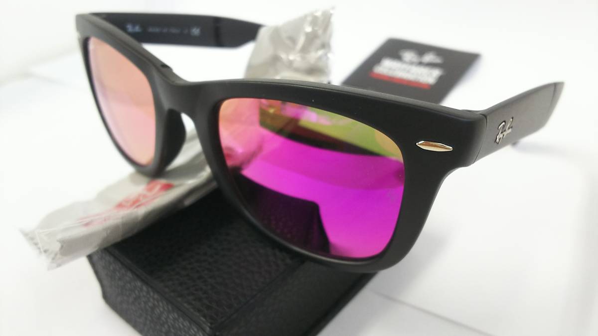  RayBan складной солнцезащитные очки память модель бесплатная доставка включая налог новый товар RB4105 601-S/4T лиловый зеркало линзы 