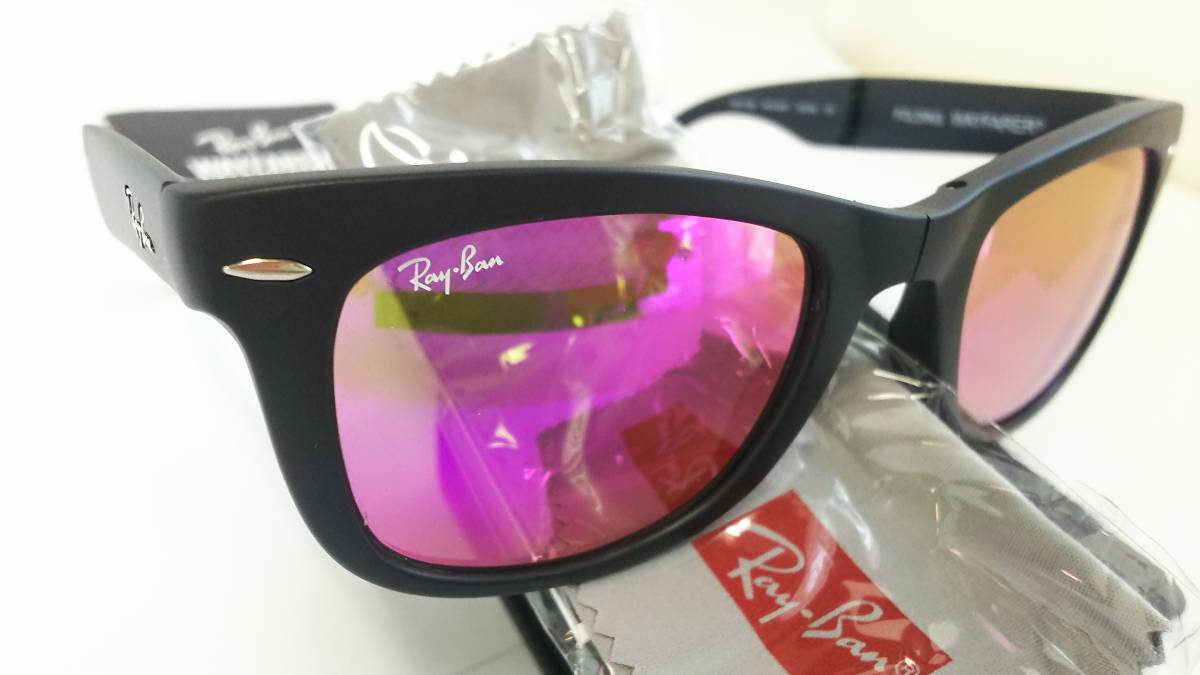  RayBan складной солнцезащитные очки память модель бесплатная доставка включая налог новый товар RB4105 601-S/4T лиловый зеркало линзы 