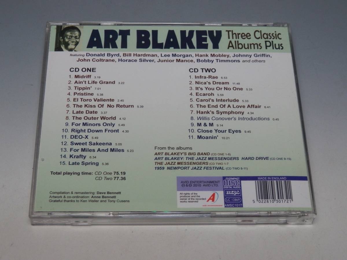 ART BLAKEY アート・ブレイキー Three Classic Albums Plus 輸入盤 2枚組CD_画像2