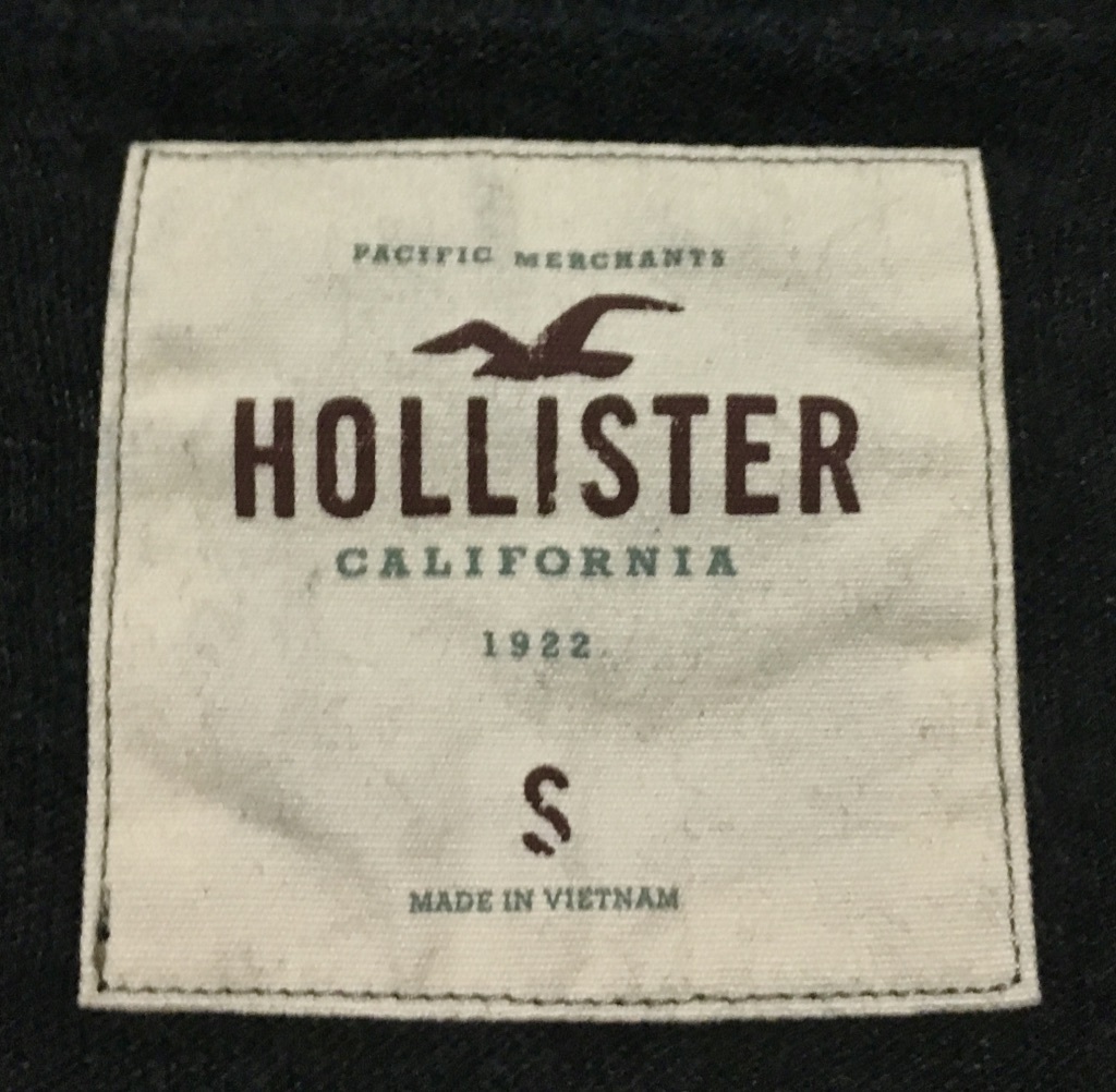 ☆HOLLISTER ホリスター Vネック ニットセーター ワンポイント S 灰色 グレー 薄手 _画像5