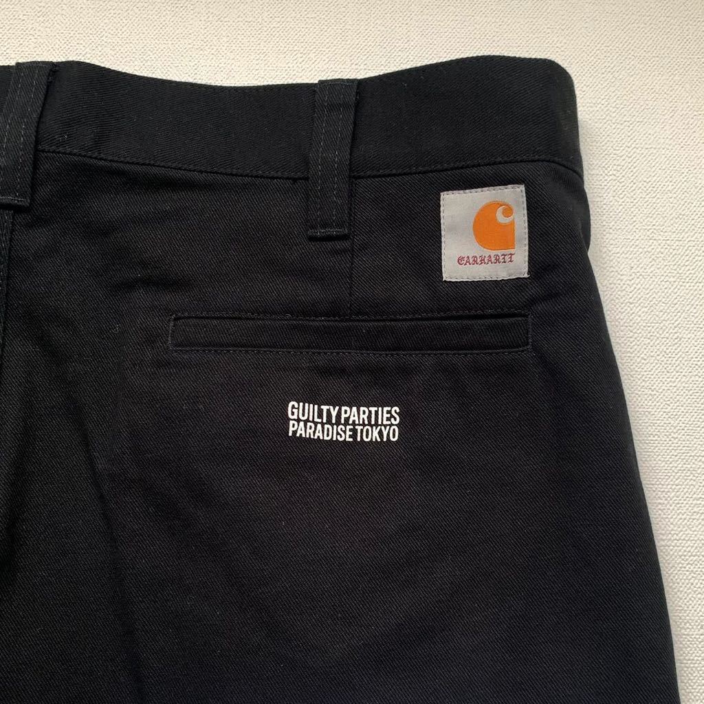 新品レア カーハート Carhartt WIP ワコマリア WACKO MARIA コラボ Skate Pant スケート パンツ L 黒 ワークパンツ メンズ 希少 送料無料_画像4