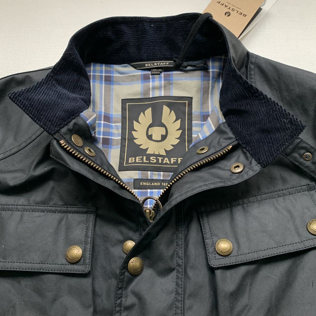 新品 BELSTAFF ベルスタッフ FIELDMASTER フィールドマスター ワックスコットン ジャケット UK40 IT50 フィールドジャケット 濃紺 L-XL相当_画像6