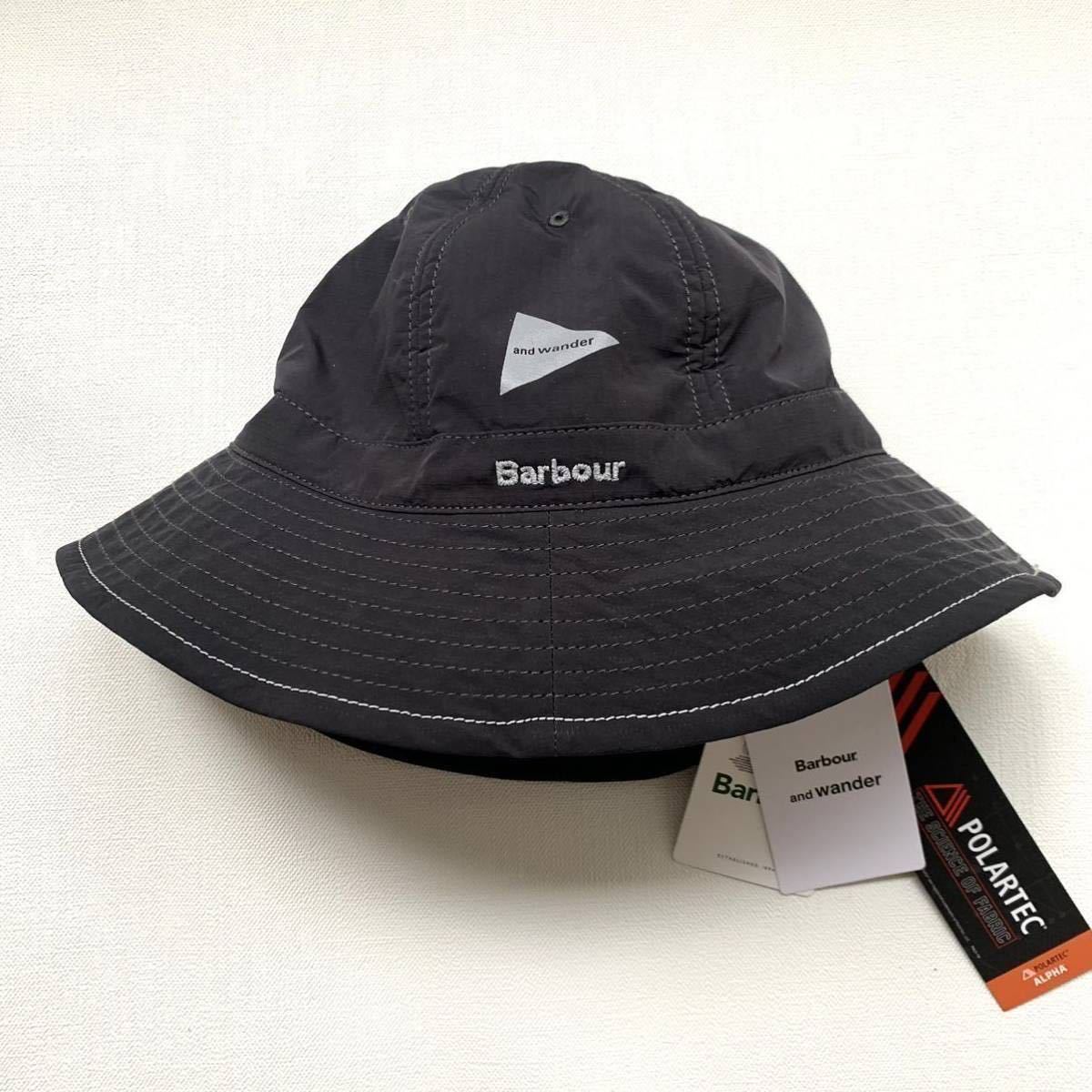  new goods Barbour Bab a-× and wander and wonder collaboration bucket hat men's hat hat S/M black black POLARTEC free shipping 