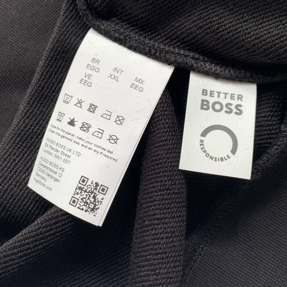 XXL 新品 BOSS ボス ロゴ スウェット メンズ 黒 ブラック ヒューゴボス Hugo Boss soleri 02 2023 トレーナー 希少 ビッグサイズ 送料無料_画像8