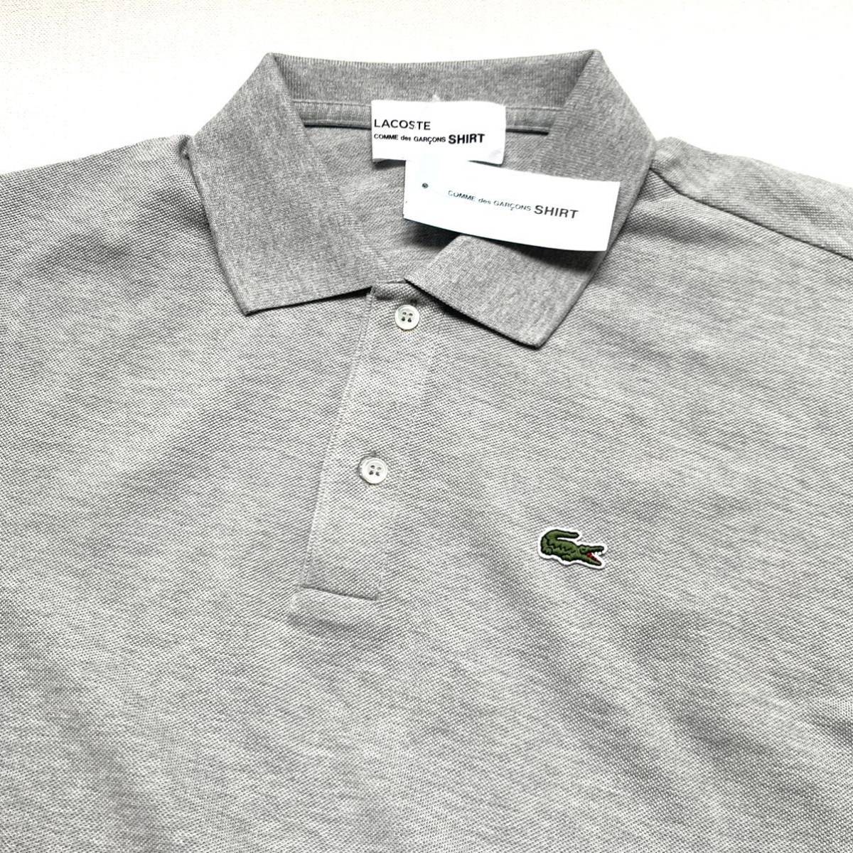 L new goods 2023AW Comme des Garcons shirt LACOSTE Lacoste collaboration deer. .. line asi men to Lee screw . polo-shirt gray free shipping 