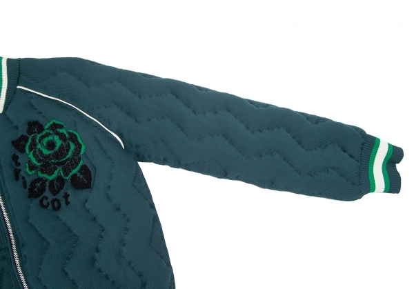 トリコ コムデギャルソン トリコスペシャル 中綿ニットスーベニアジャケット 深緑S 【レディース】_画像9