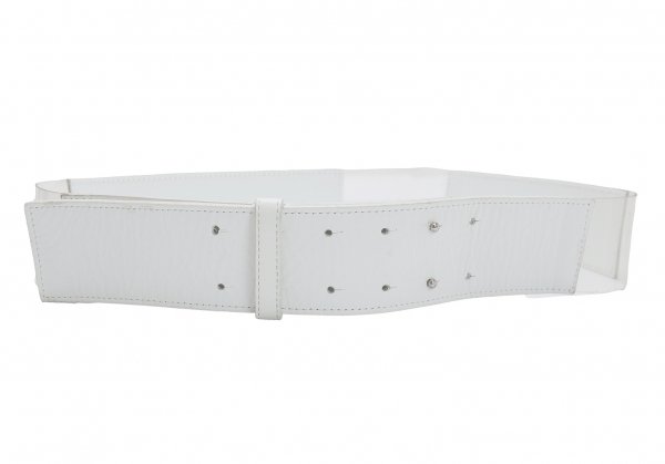 Issey Miyake ISSEY MIYAKE clear vinyl switch leather double pin belt white clear [ lady's ]