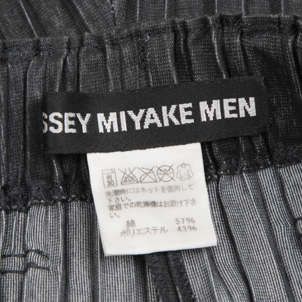 イッセイミヤケ メンISSEY MIYAKE MEN ファブリックプリントプリーツパンツ ブラック4 【メンズ】_画像10