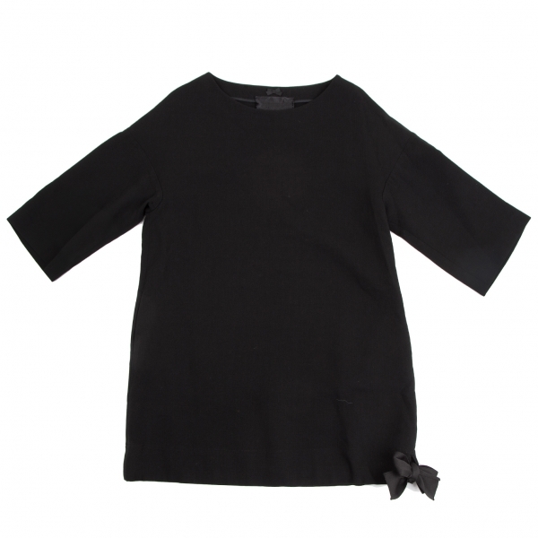  Dress Terior DRESSTERIOR wool Hem code design tunic black M rank [ lady's ]