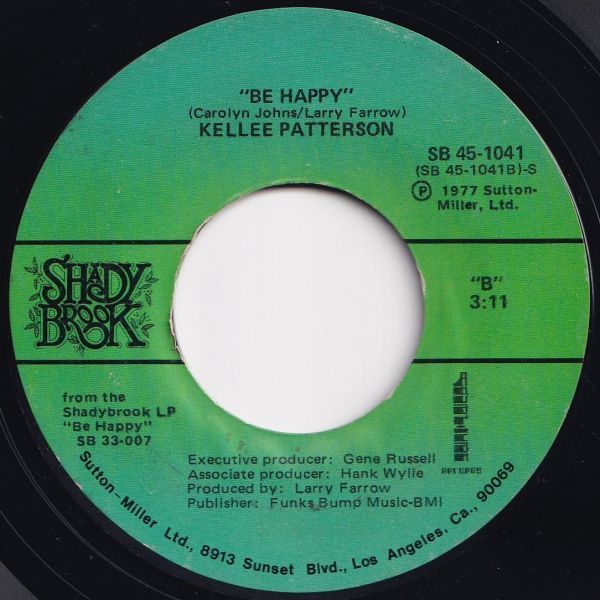 Kellee Patterson If It Don't Fit, Don't Force It / Be Happy Shadybrook US SB 45-1041 204423 SOUL ソウル レコード 7インチ 45_画像2