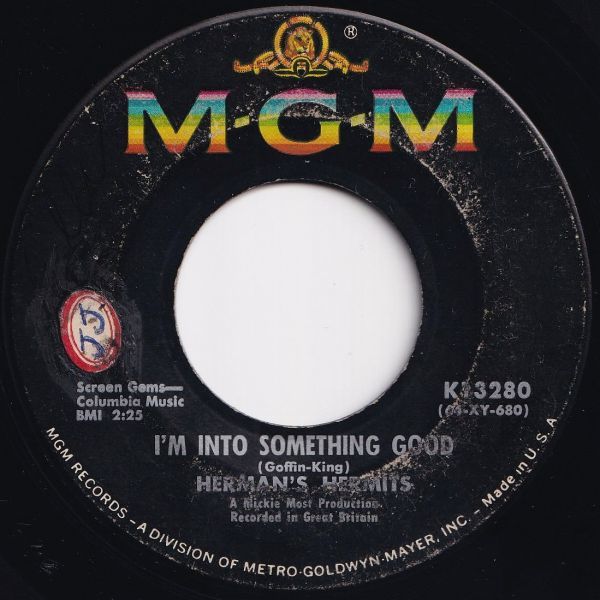 Herman's Hermits I'm Into Something Good / Your Hand In Mine MGM US K13280 204530 ROCK POP ロック ポップ レコード 7インチ 45_画像1