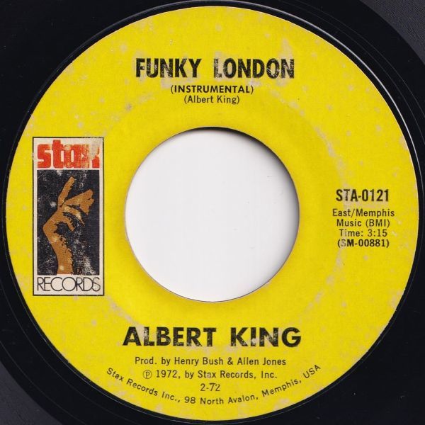 Albert King Angel Of Mercy / Funky London (Instrumental) Stax US STA-0121 204550 BLUES ブルース レコード 7インチ 45_画像2