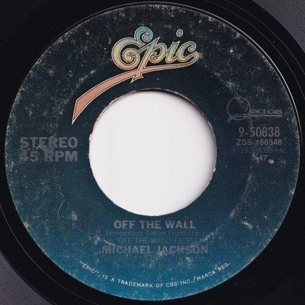 Michael Jackson Off The Wall / Get On The Floor Epic US 9-50838 204601 SOUL DISCO ソウル ディスコ レコード 7インチ 45_画像1