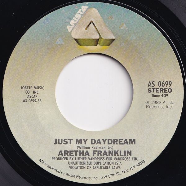 Aretha Franklin Jump To It / Just My Daydream Arista US AS 0699 204643 SOUL DISCO ソウル ディスコ レコード 7インチ 45_画像2