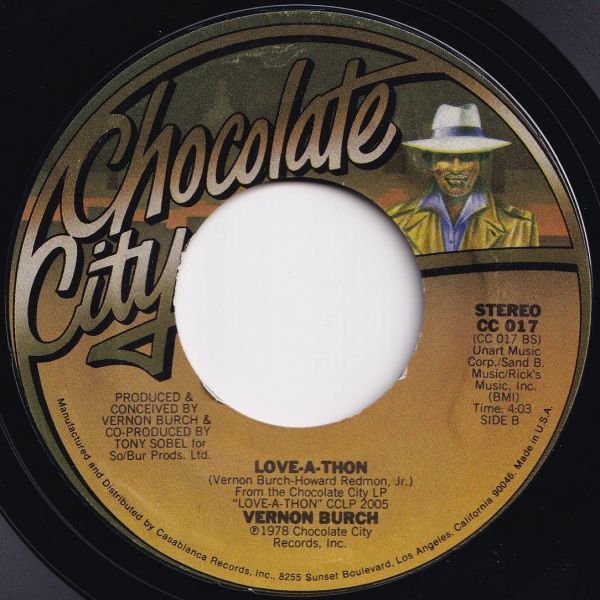 Vernon Burch Brighter Days / Love-A-Thon Chocolate City US CC 017 204670 SOUL FUNK ソウル ファンク レコード 7インチ 45_画像2