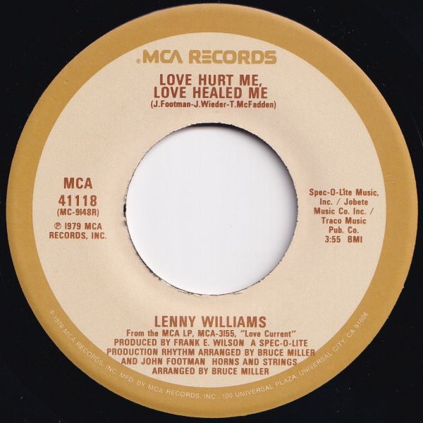 Lenny Williams Sweet Ecstasy / Love Hurt Me, Love Healed Me MCA US 41118 204704 SOUL ソウル レコード 7インチ 45_画像2