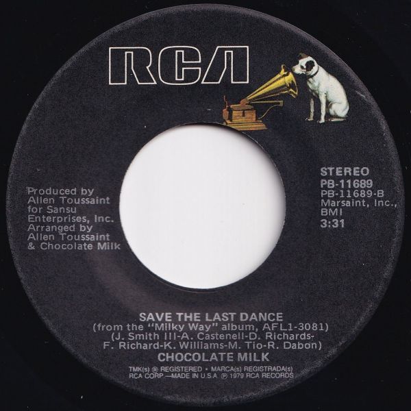 Chocolate Milk Groove City / Save The Last Dance RCA Victor US PB-11689 204727 SOUL DISCO ソウル ディスコ レコード 7インチ 45_画像2