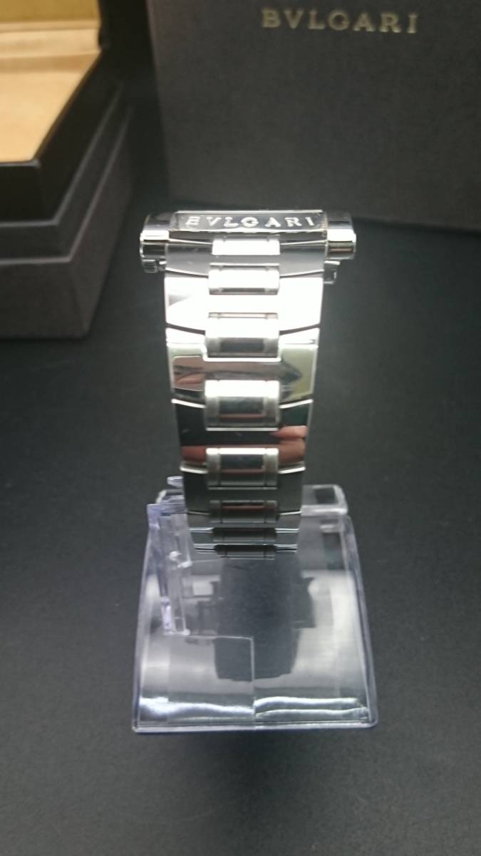 【美品】BVLGARI ブルガリ Assioma アショーマ メンズ 腕時計 クオーツ AA 39 S L4852 稼働品 ケース付き 余りコマ有_画像5