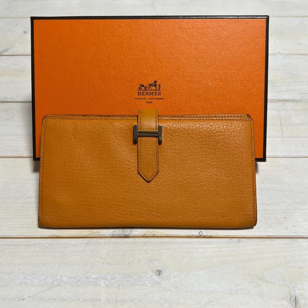 ★美品 C刻印★HERMES エルメス 財布 ベアン スフレ 定番人気 シルバー金具