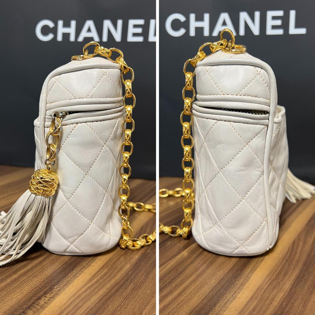 ★正規品 美品★CHANEL シャネル マトラッセ ミニショルダーバッグ ビジュー チェーン フリンジ ココマーク CCマーク