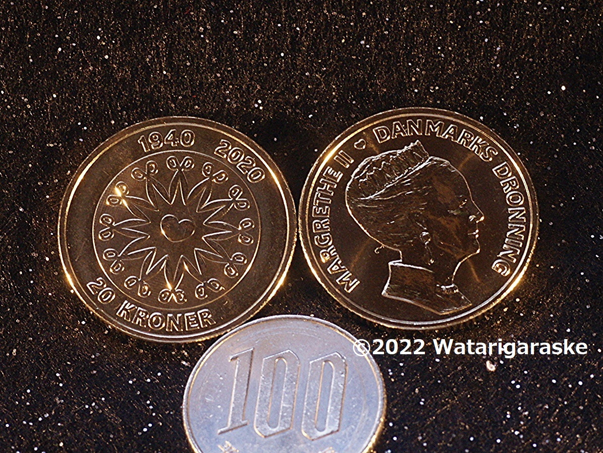 ★2020年デンマーク・マルグレーテ2世女王生誕80年記念コインx1枚★20クローネ貨未使用_画像4