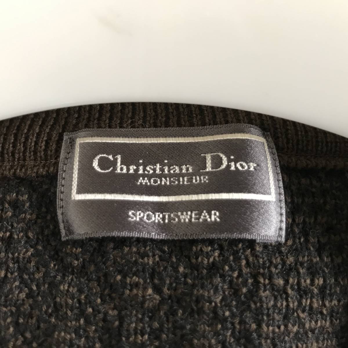 Christian Dior MONSIEUR SPORTSWEAR クリスチャンディオール ムッシュ ウールニットカーディガン 美品(ほぼ未着用) size M_画像6