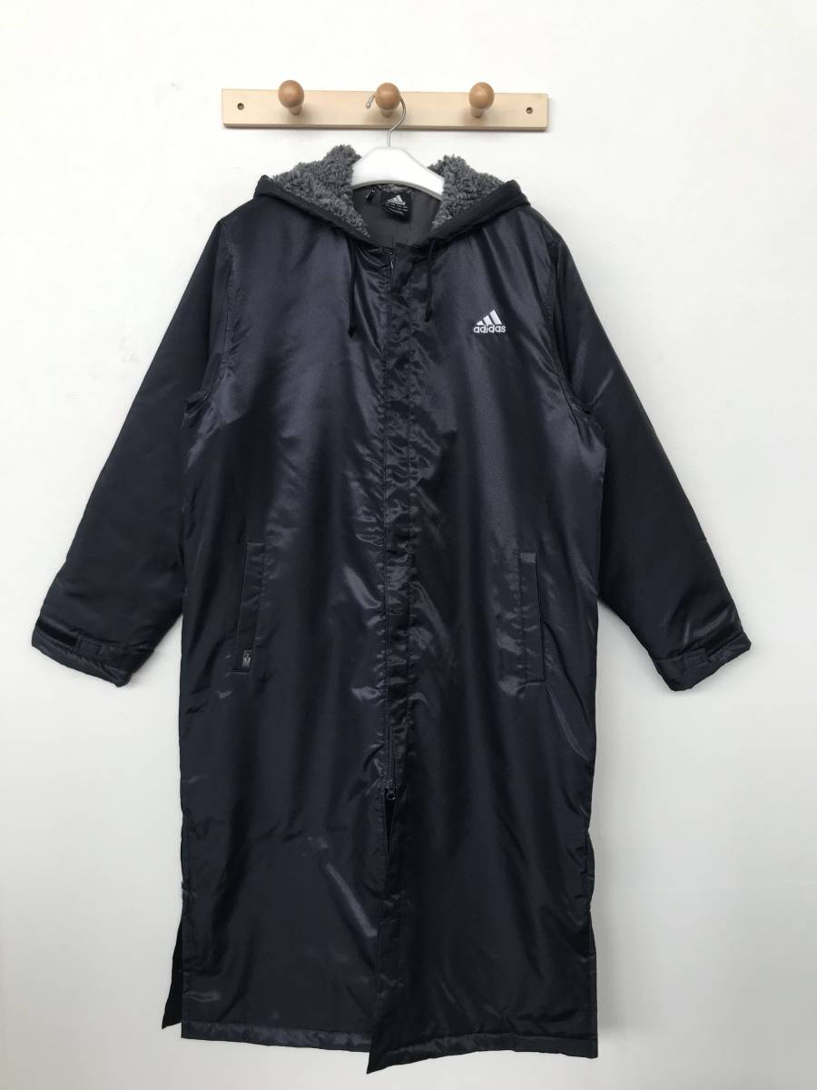 adidas CLIMAPROOF WIND アディダス メンズ 新品タグ付き ナイロン裏フリース(ボア)コート/ベンチコート ロゴ刺繍入り size L_画像1