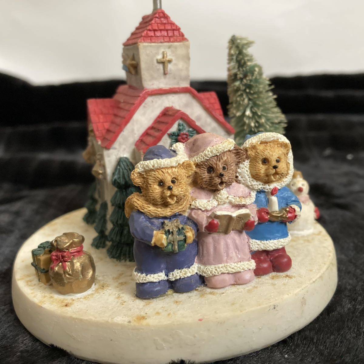 サンタクロース 熊 キャンドル型置き物 3点まとめて 飾り クリスマスシーズンインテリア 人形_画像6