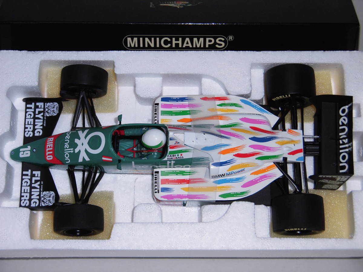 S=1/18☆PMA製 BENETTON BMW B186・1986(Nr.19/Drivers:T.FABI):ベネトンBMW B186(No.19/テオ・ファビ)絶版希少・入手困難・未使用新品！ _※新品購入してから現在迄、未開封でした。