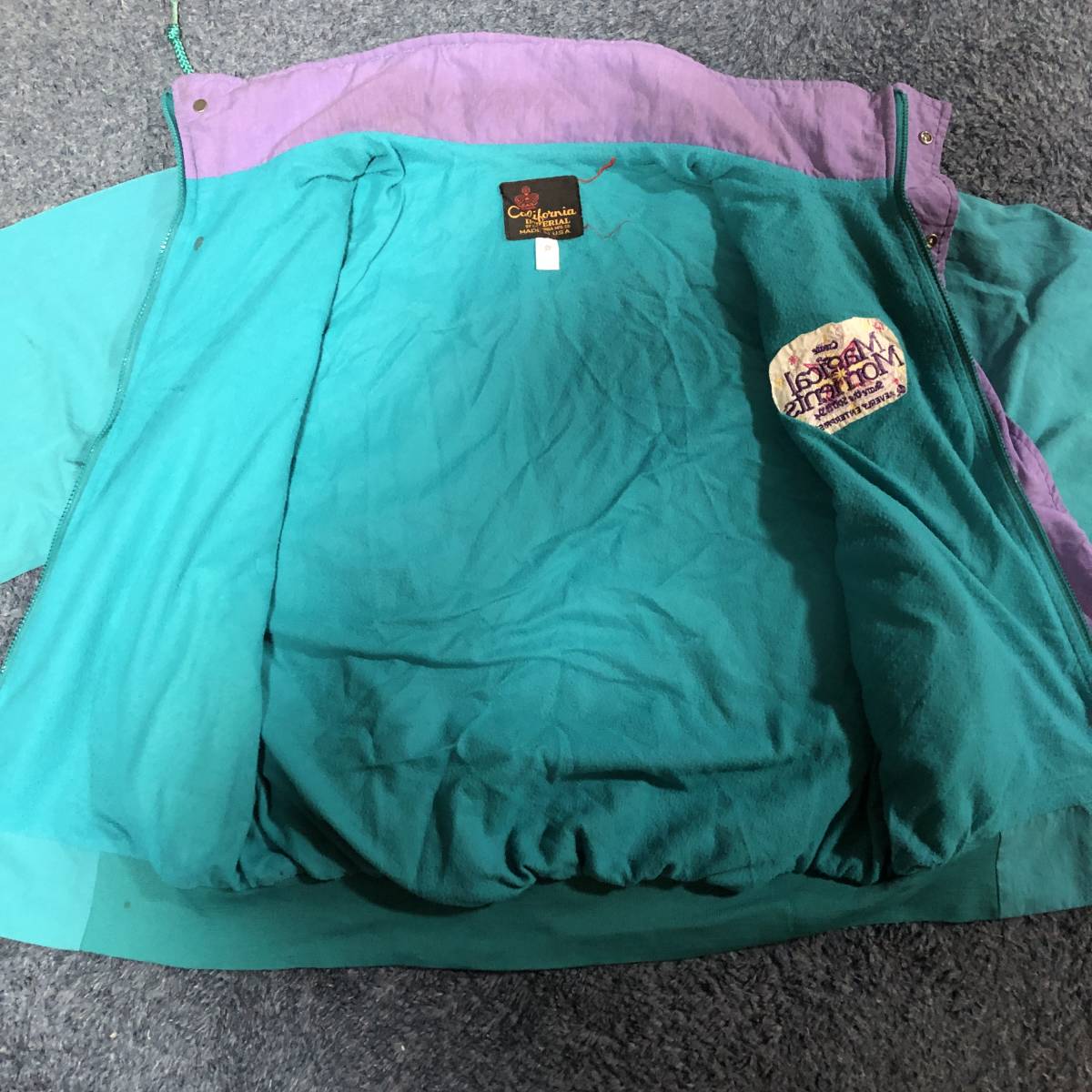 90’s　アメリカ製　94年製　ハイネックジャケット　90s　90年代　1990年代　スウィングトップ　エメラルドグリーン　ボックス型　刺繍_画像5
