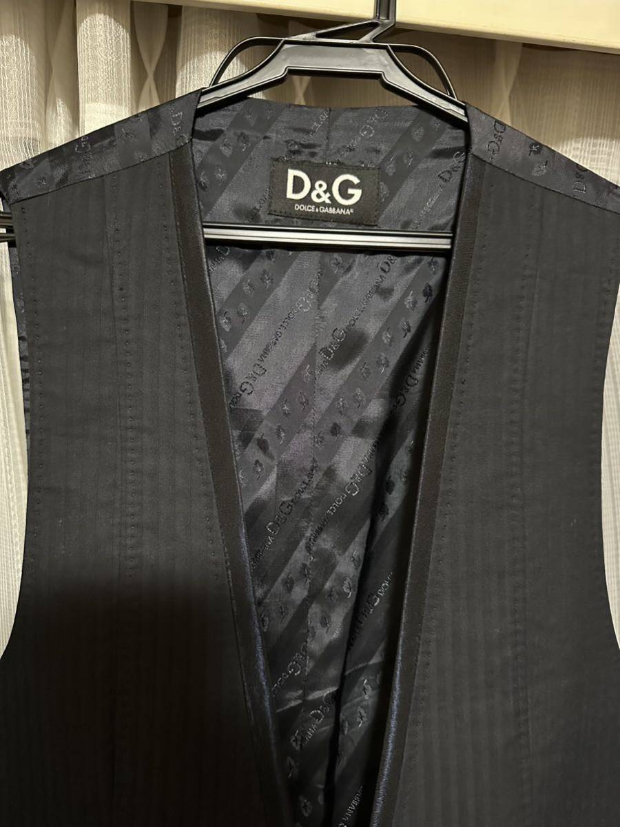 D&G ドルチェ&ガッバーナ　シャドーストライプジレ　ベスト_画像2