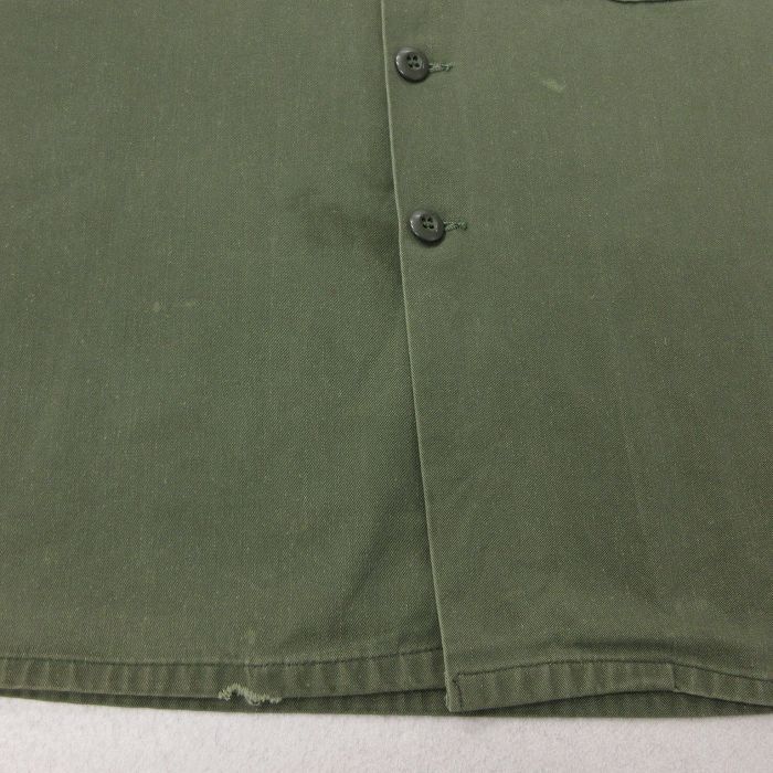 XL/古着 長袖 ビンテージ ミリタリー シャツ メンズ 70s USアーミー ARMY ユーティリティ 大きいサイズ 濃緑 グリーン 23nov16 中古 トップ_画像5