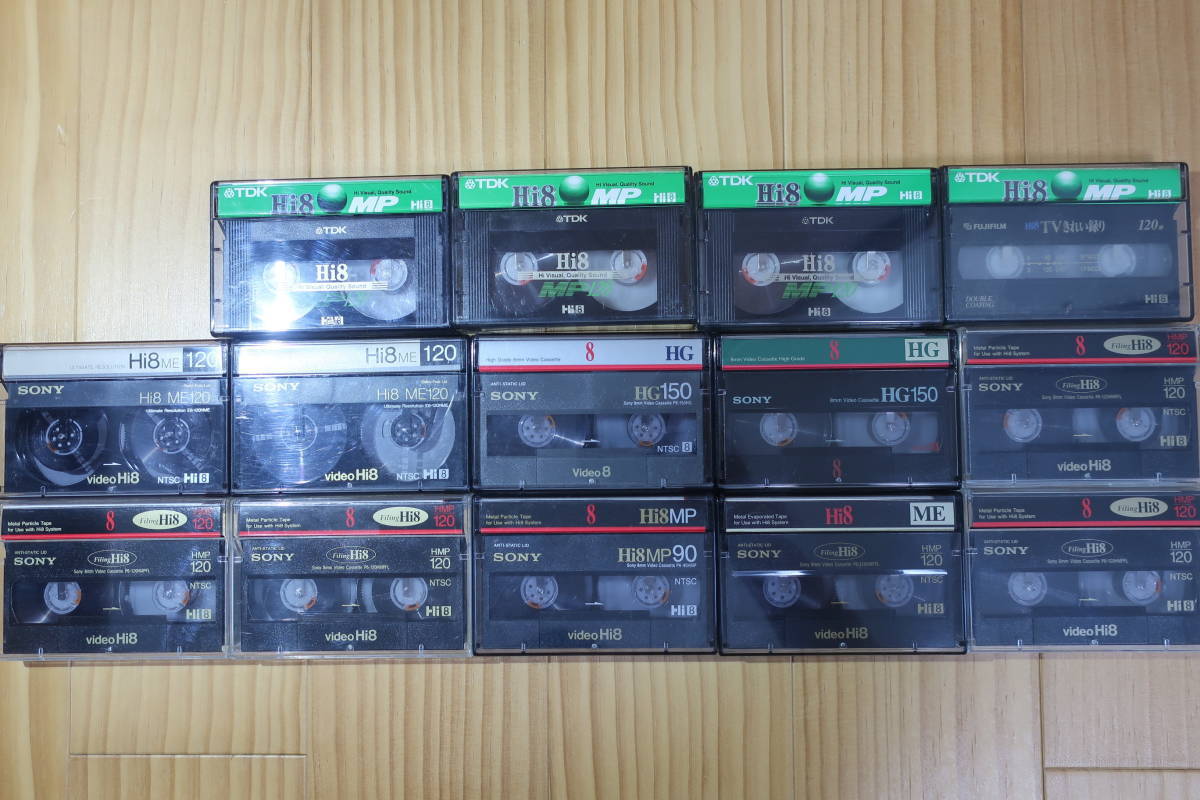 ●HS/　　 ビデオカセットテープ 大量 107点セット TDK SONY FUJIFILM Konica Hi8 120/60 まとめて コレクション_画像4