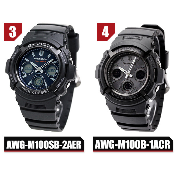 gショック ジーショック G-SHOCK 電波ソーラー 電波 AWG-M100 アナデジ ブラック 黒 選べるモデル CASIO カシオ 腕時計 ブランド メンズ_画像2